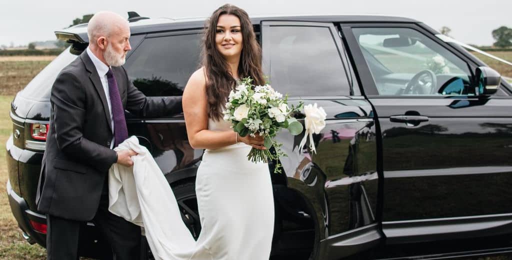CPW Chauffeur Services Colin helping bride