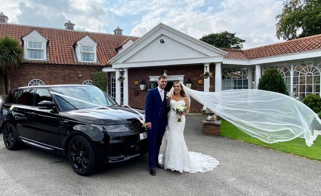 CPW Chauffeur Services Bride & Groom at The Bridge Walshford