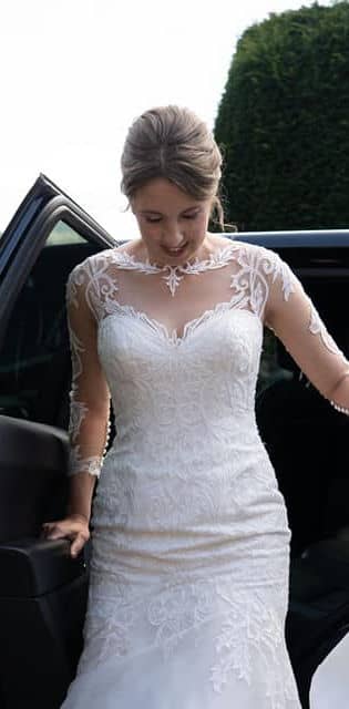 Bride Leaving Car