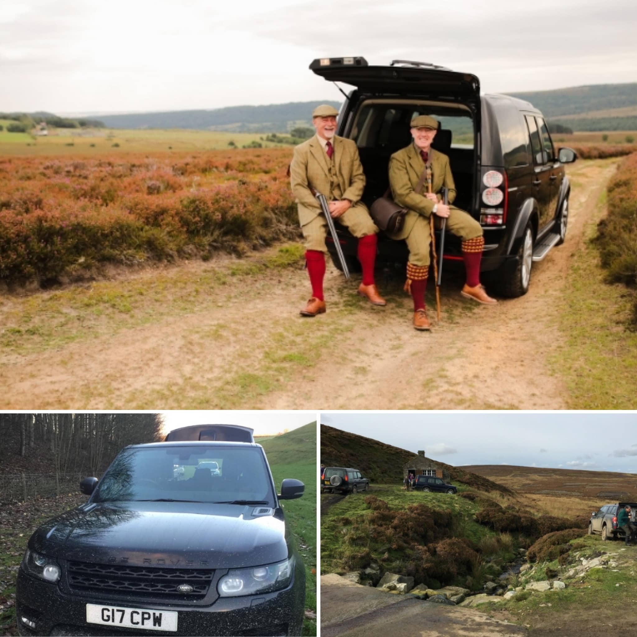 CPW Chauffeur Services Colin sat on boot drop on the moors